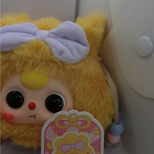 Baby Three lucky bag Adorable Yellow and Purple Plush Doll